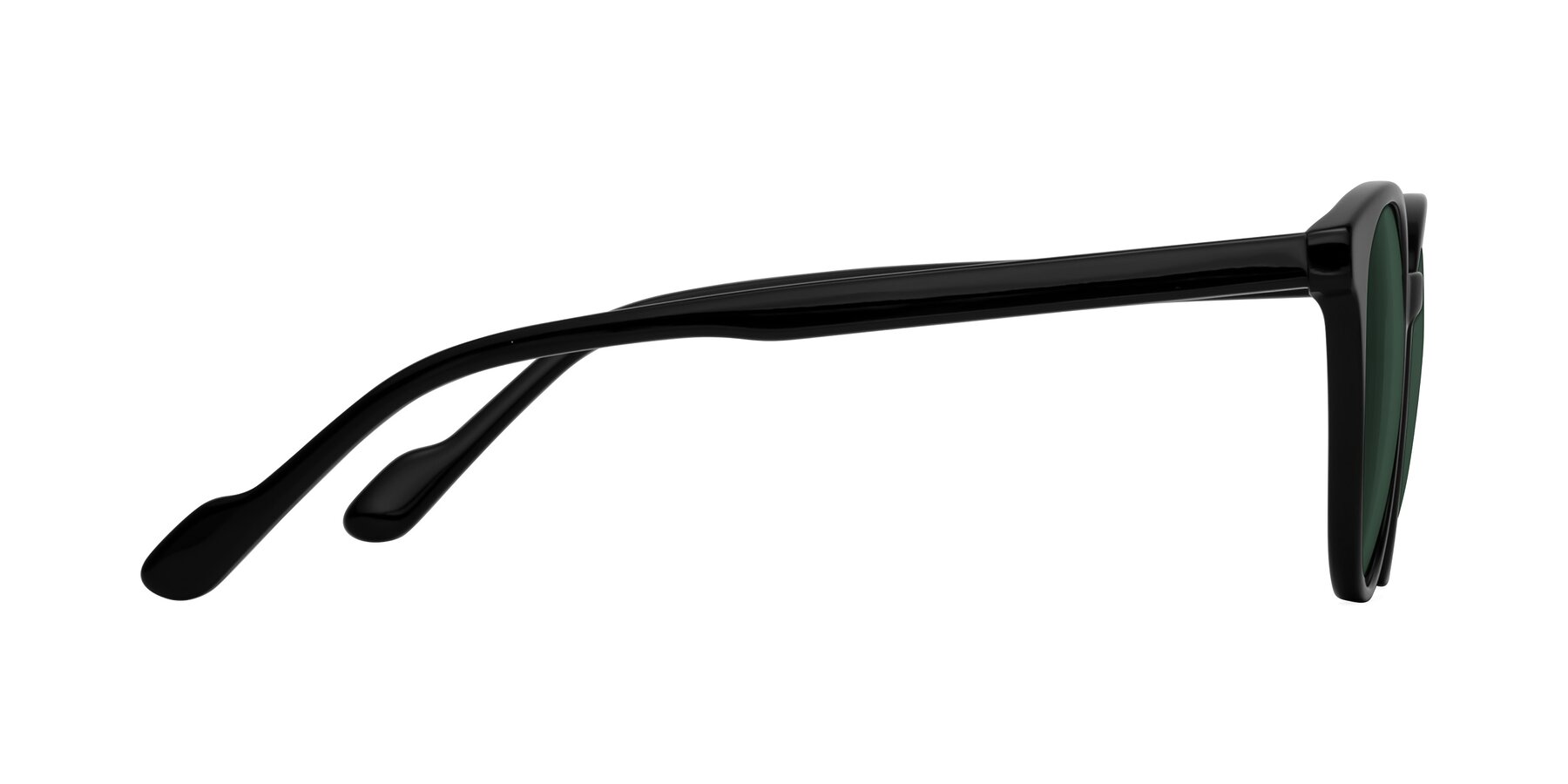 Side of Common in Black with Green Polarized Lenses