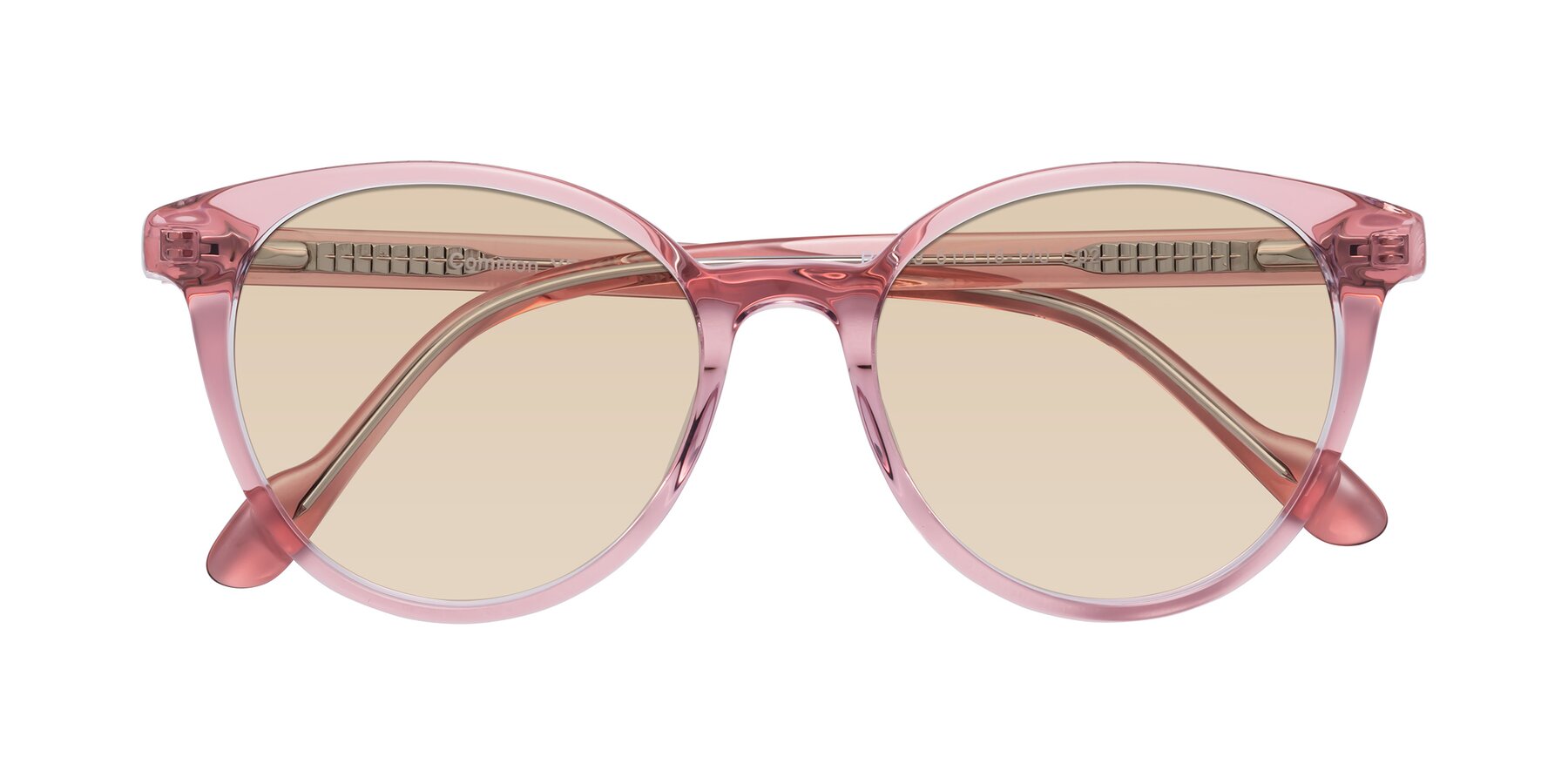 Folded Front of Common in Pink with Light Brown Tinted Lenses