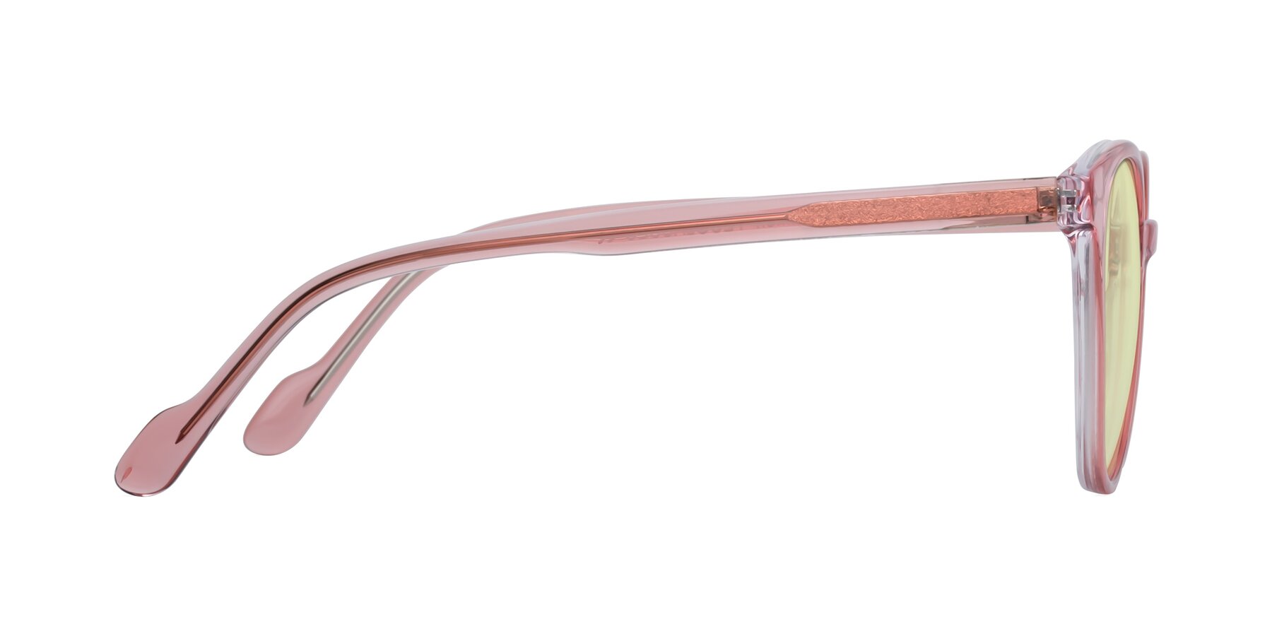 Side of Common in Pink with Light Yellow Tinted Lenses