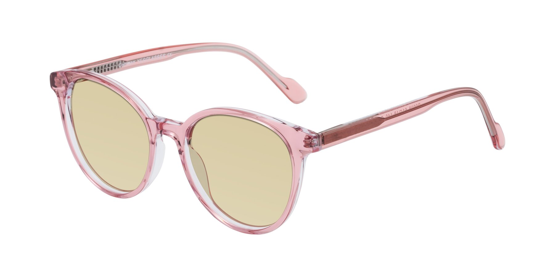 Angle of Common in Pink with Light Champagne Tinted Lenses