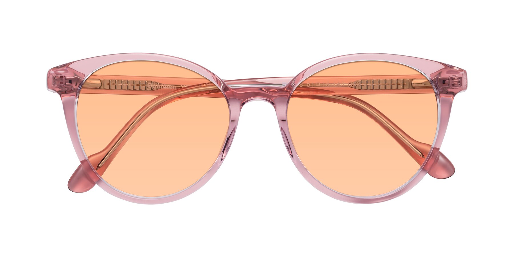 Folded Front of Common in Pink with Light Orange Tinted Lenses