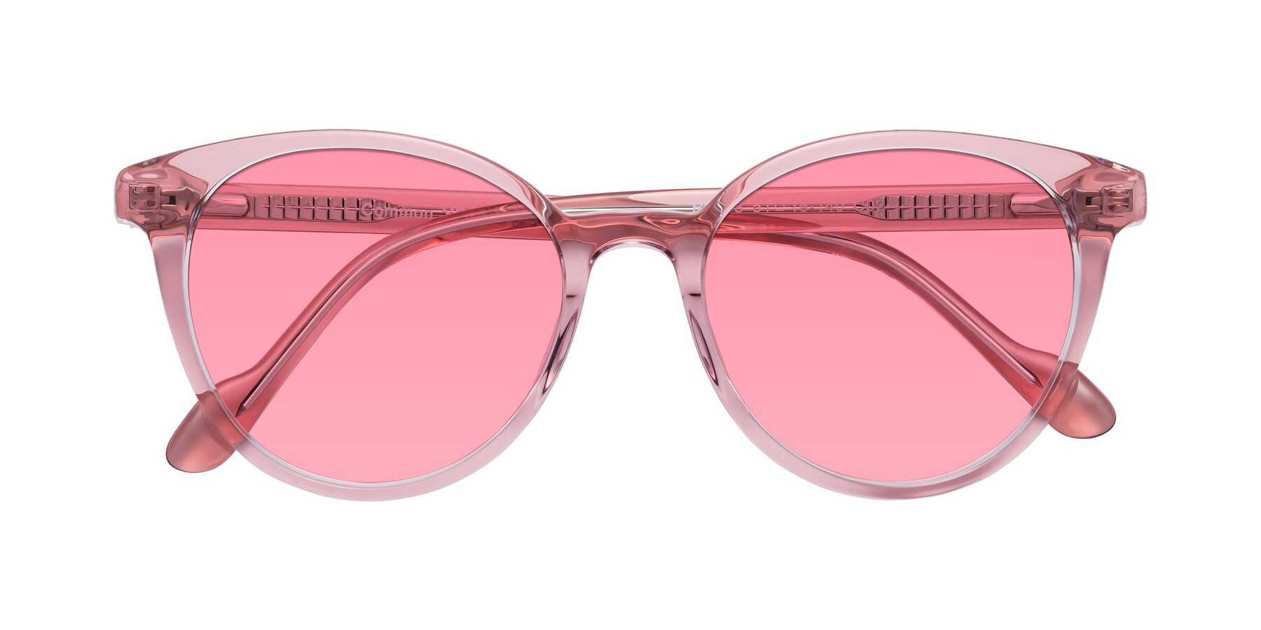 Folded Front of Common in Pink with Pink Tinted Lenses