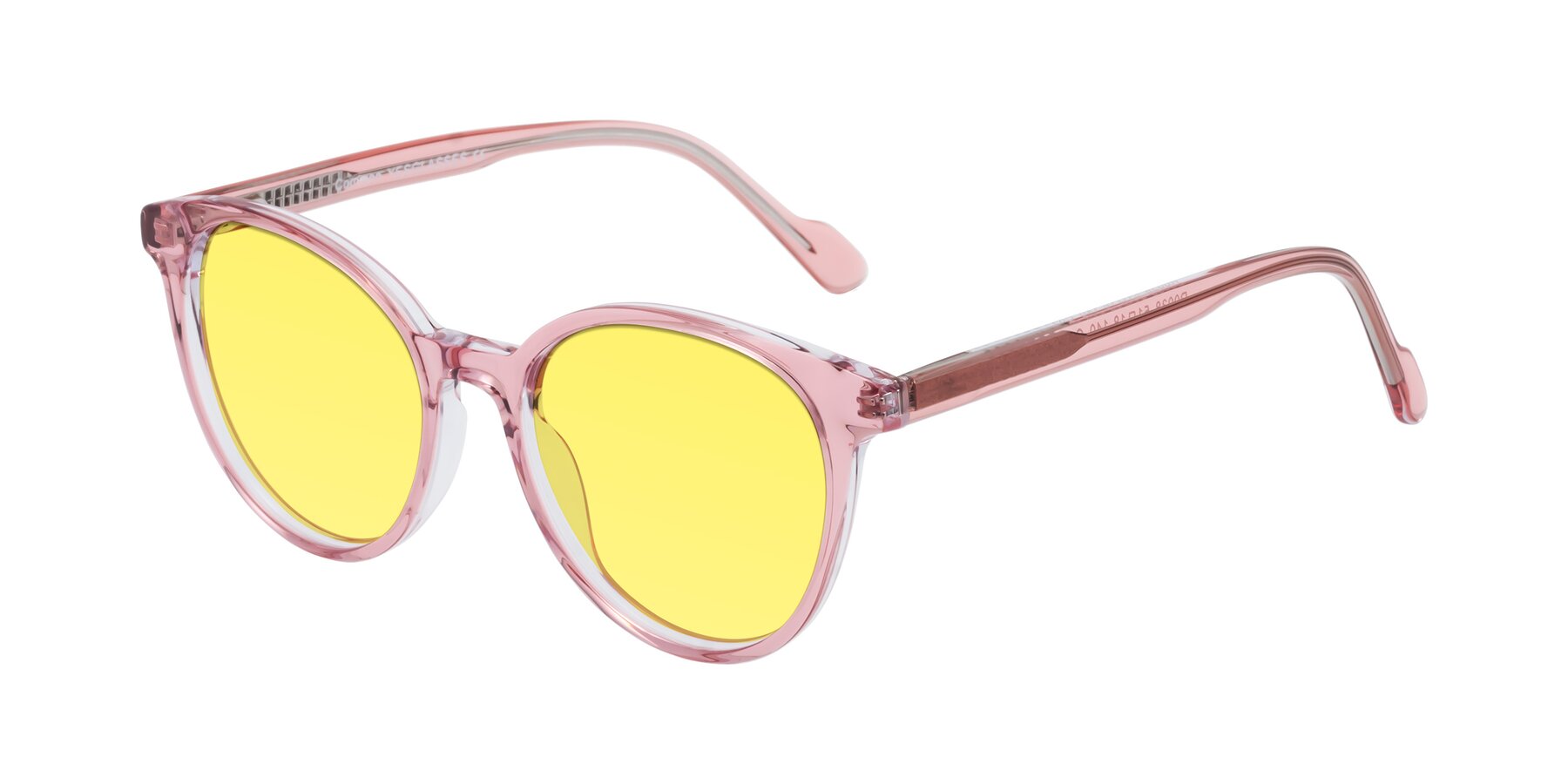 Angle of Common in Pink with Medium Yellow Tinted Lenses