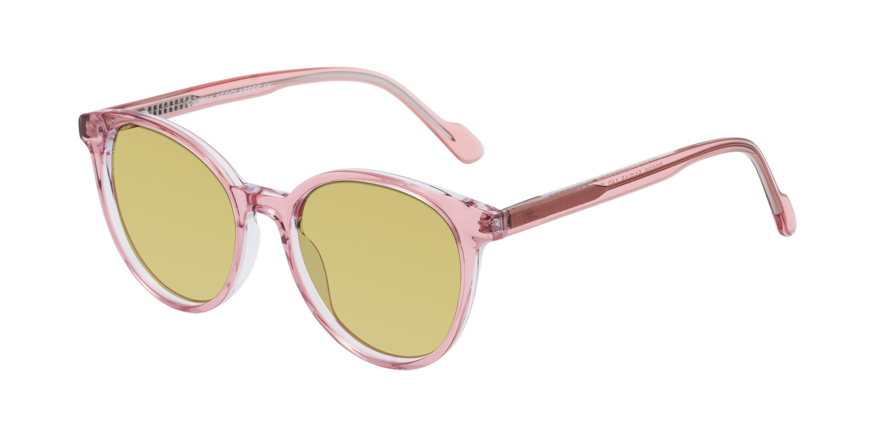 Angle of Common in Pink with Medium Champagne Tinted Lenses