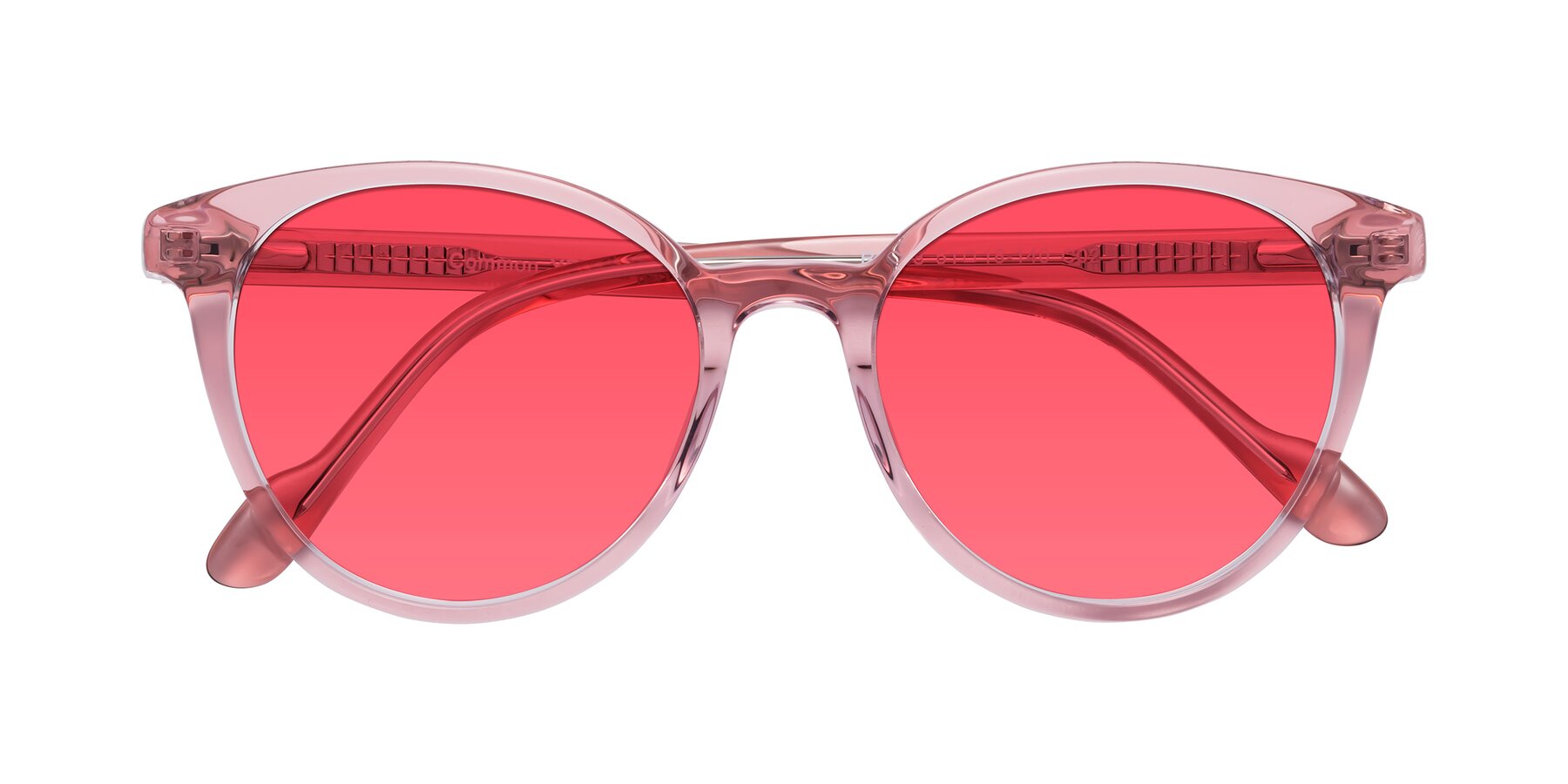 Folded Front of Common in Pink with Red Tinted Lenses