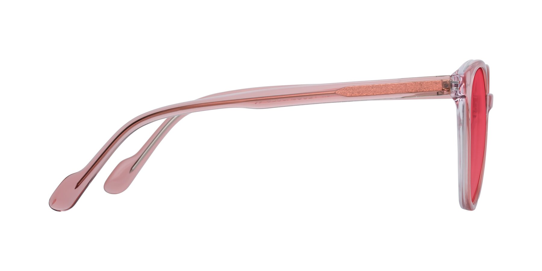 Side of Common in Pink with Red Tinted Lenses