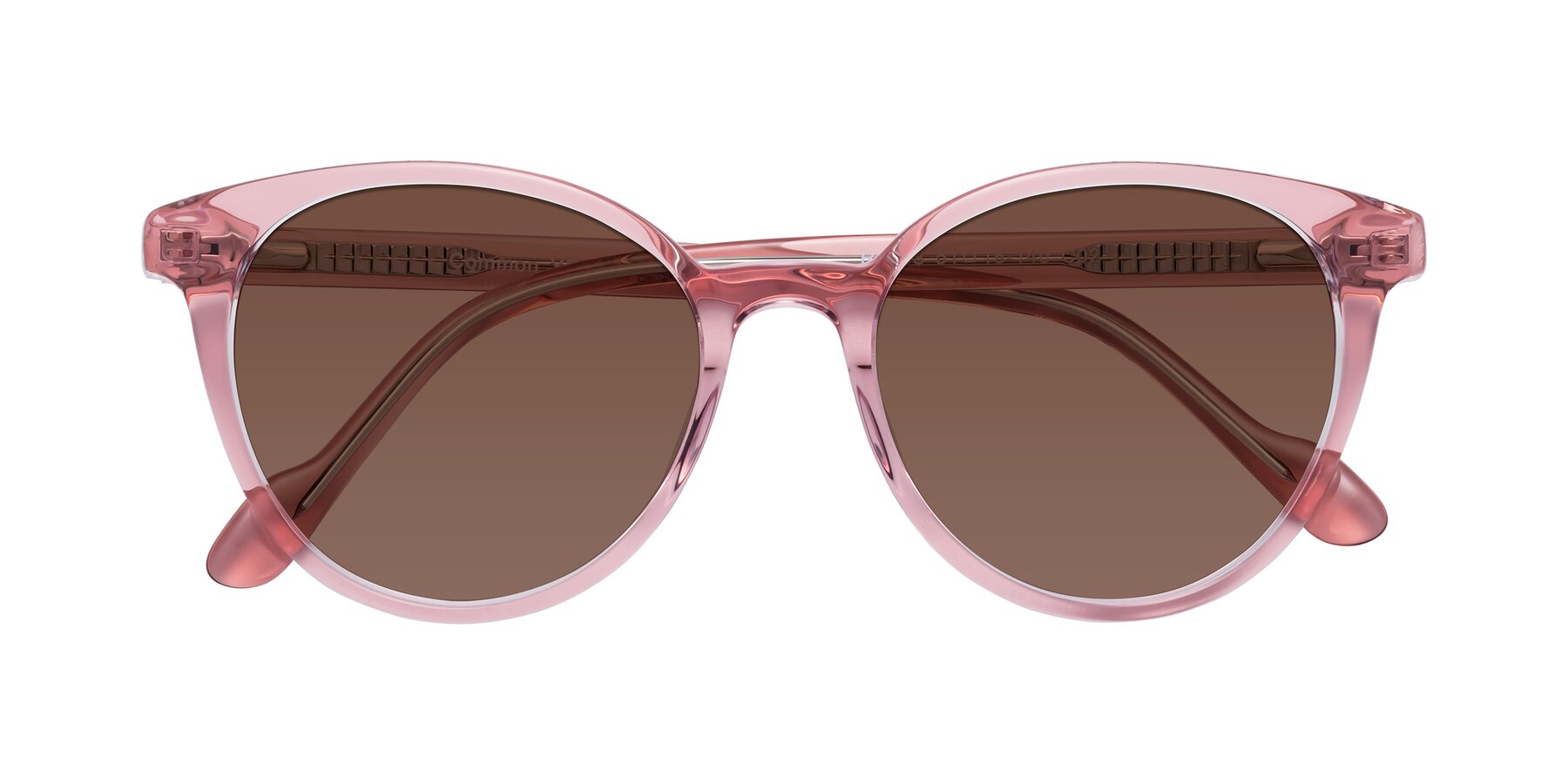 Folded Front of Common in Pink with Brown Tinted Lenses