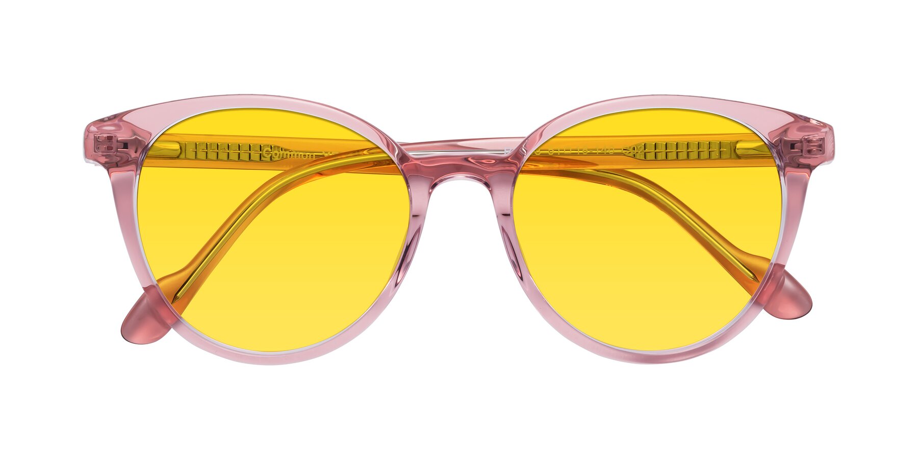 Folded Front of Common in Pink with Yellow Tinted Lenses