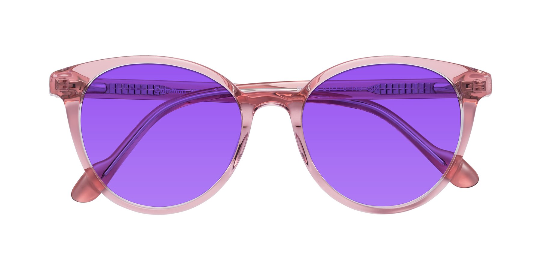 Folded Front of Common in Pink with Purple Tinted Lenses