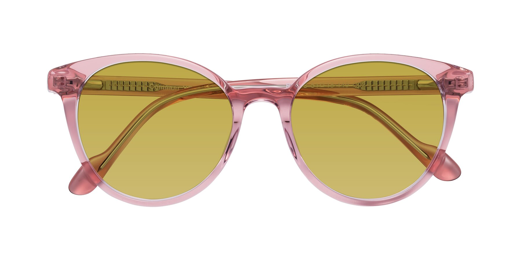 Folded Front of Common in Pink with Champagne Tinted Lenses