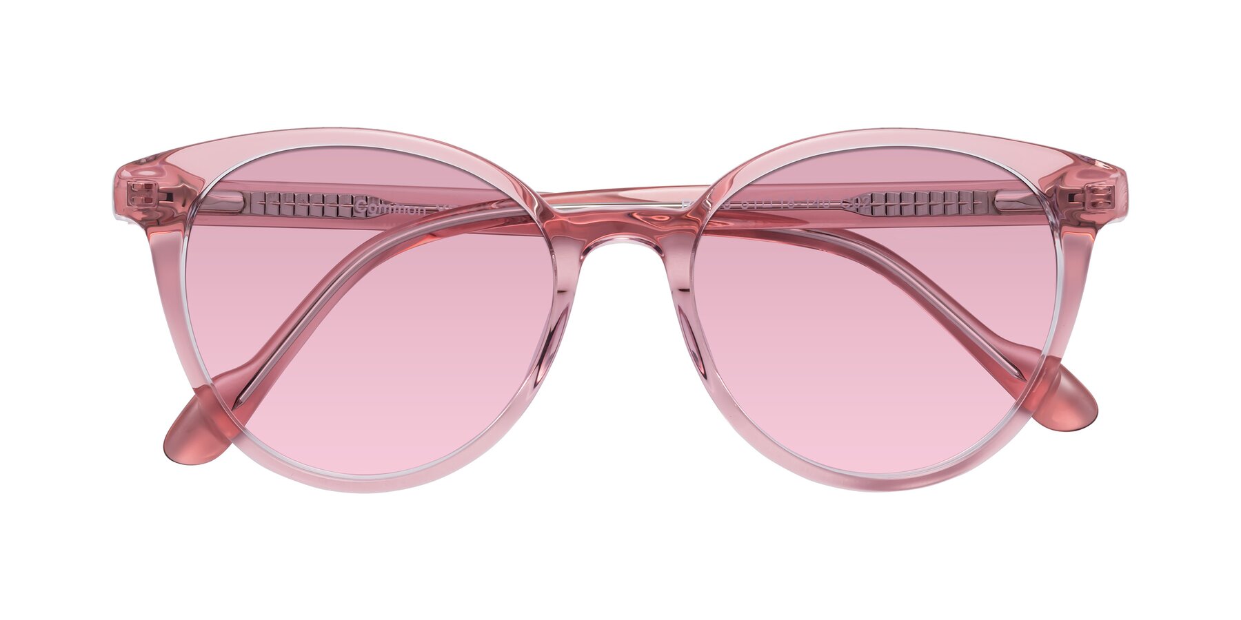 Folded Front of Common in Pink with Light Wine Tinted Lenses