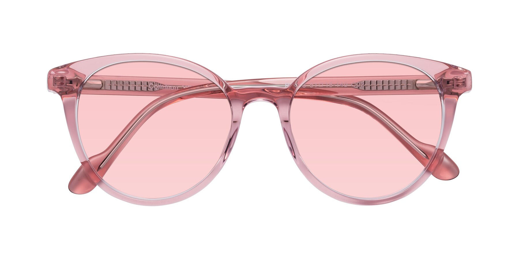 Folded Front of Common in Pink with Light Garnet Tinted Lenses