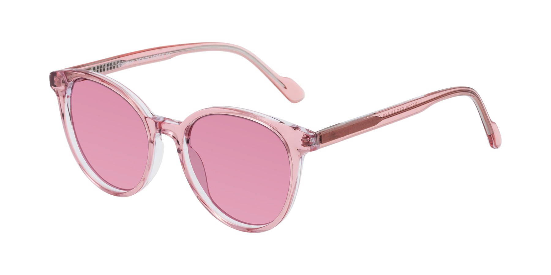 Angle of Common in Pink with Medium Wine Tinted Lenses