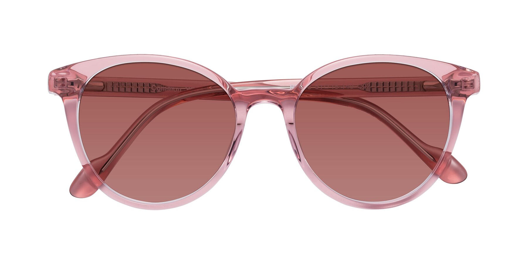 Folded Front of Common in Pink with Garnet Tinted Lenses