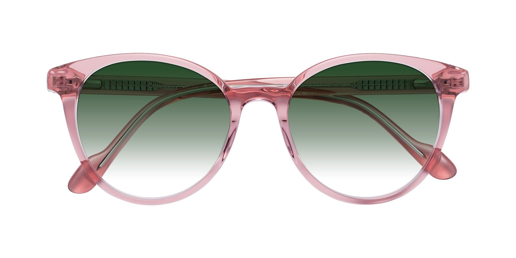 Folded Front of Common in Pink with Green Gradient Lenses