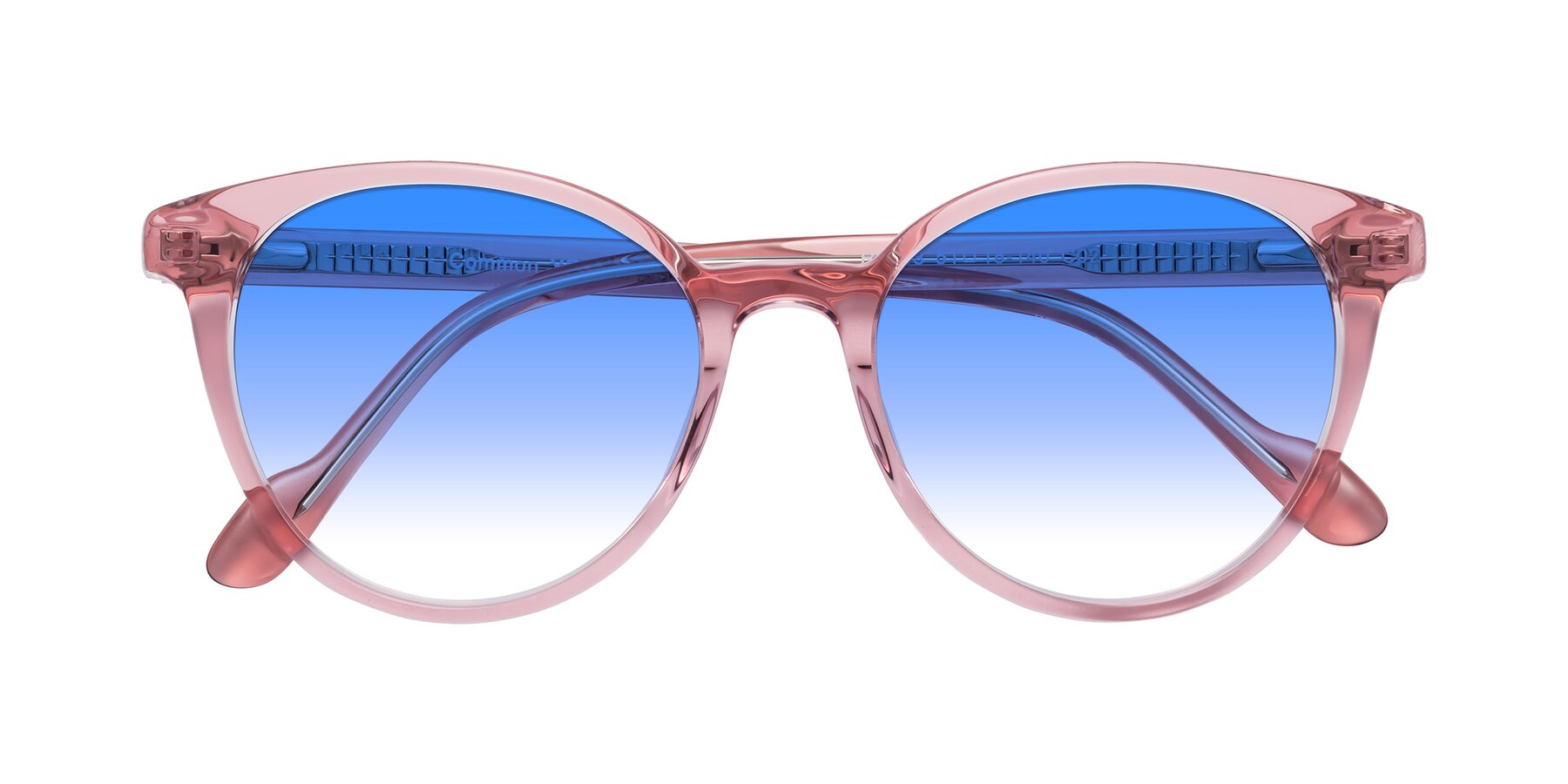 Folded Front of Common in Pink with Blue Gradient Lenses