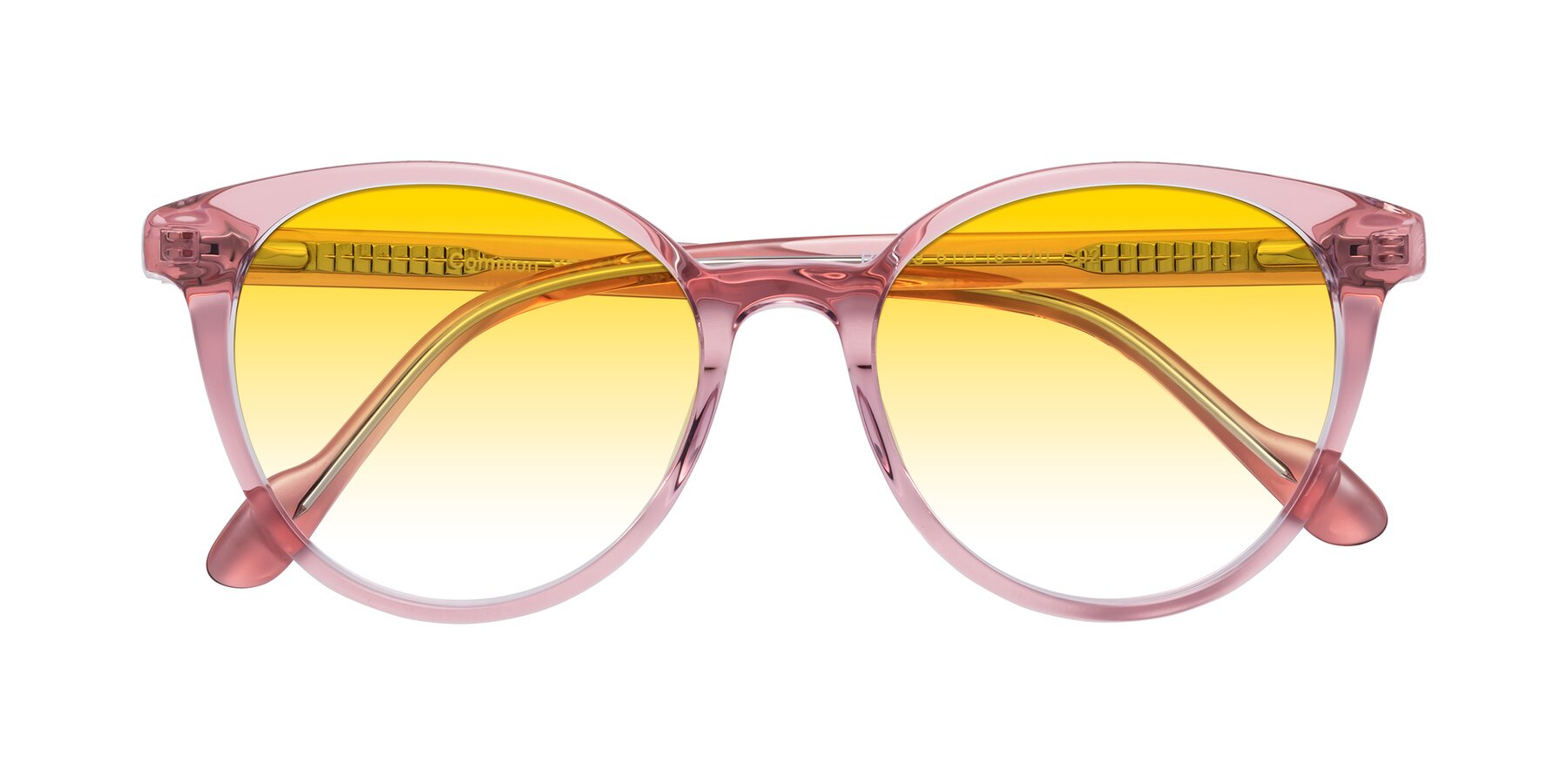 Folded Front of Common in Pink with Yellow Gradient Lenses