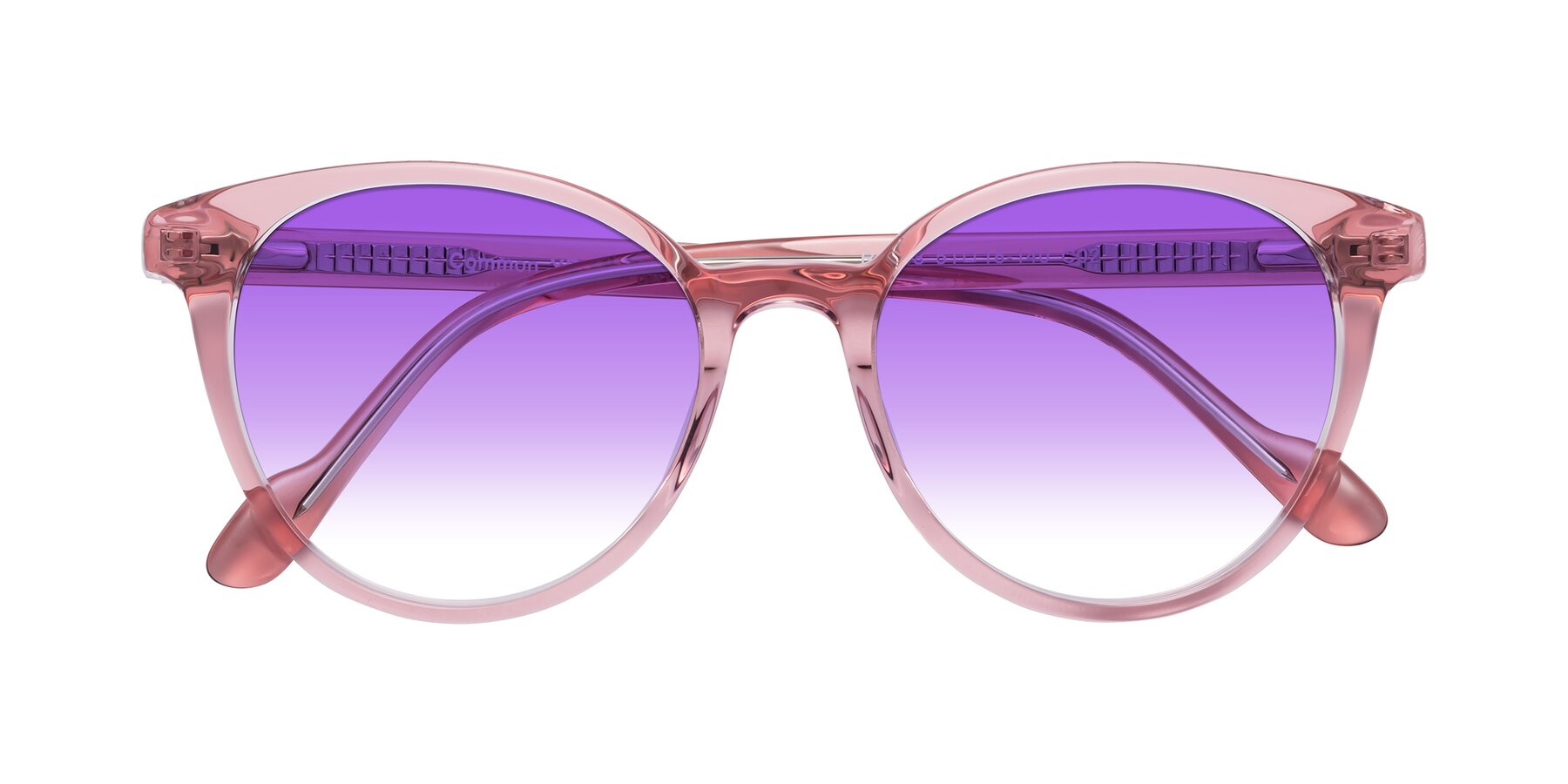 Folded Front of Common in Pink with Purple Gradient Lenses