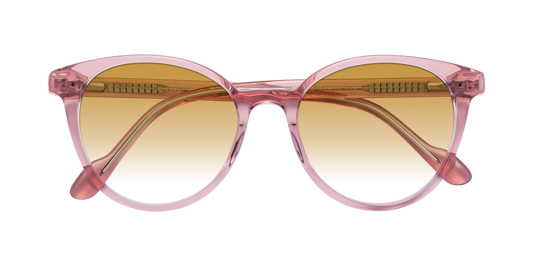 Folded Front of Common in Pink with Champagne Gradient Lenses