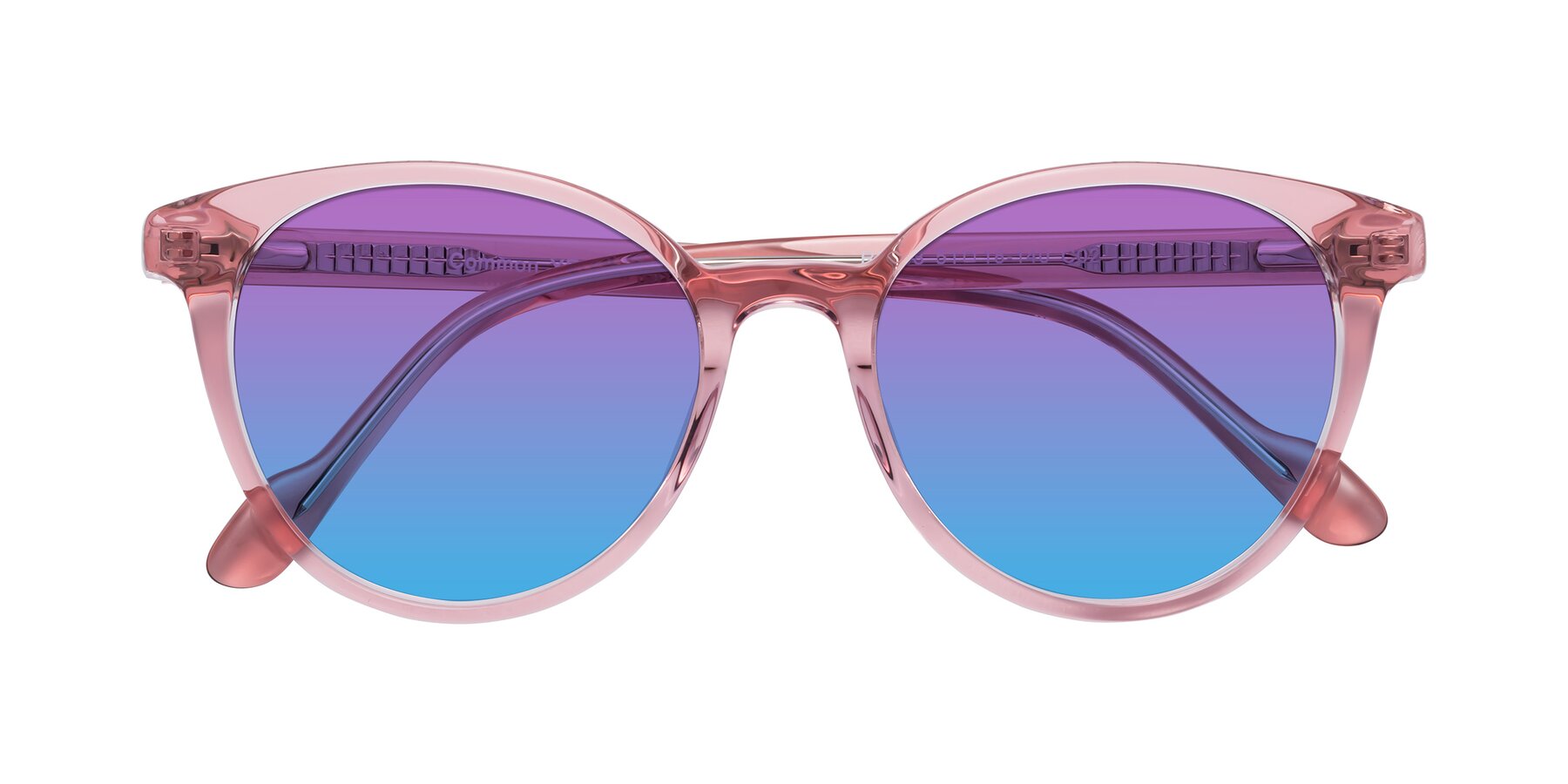 Folded Front of Common in Pink with Purple / Blue Gradient Lenses