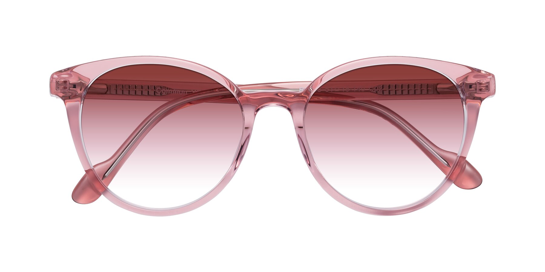 Folded Front of Common in Pink with Garnet Gradient Lenses