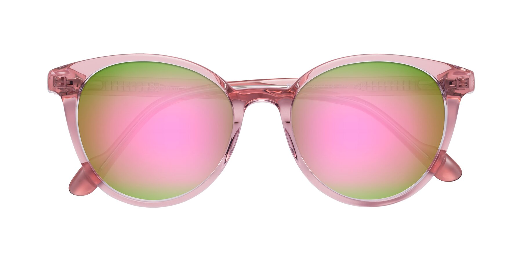 Folded Front of Common in Pink with Pink Mirrored Lenses