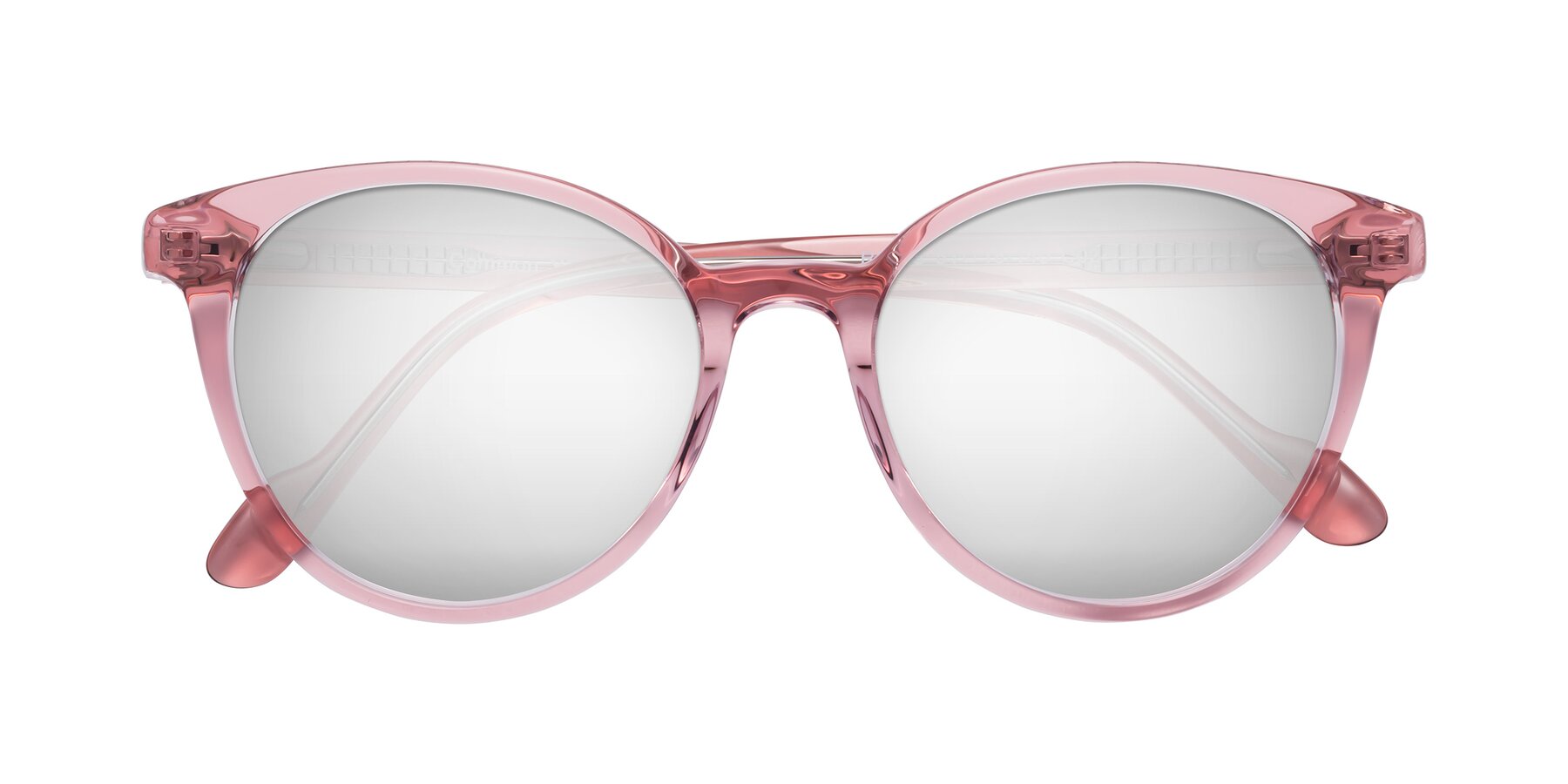 Folded Front of Common in Pink with Silver Mirrored Lenses