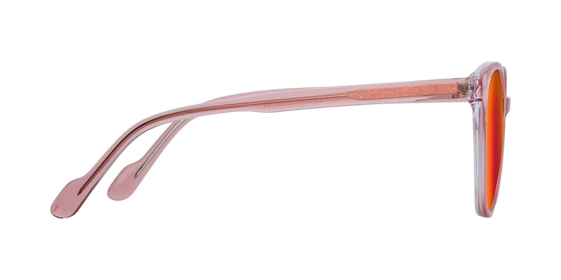 Side of Common in Pink with Red Gold Mirrored Lenses