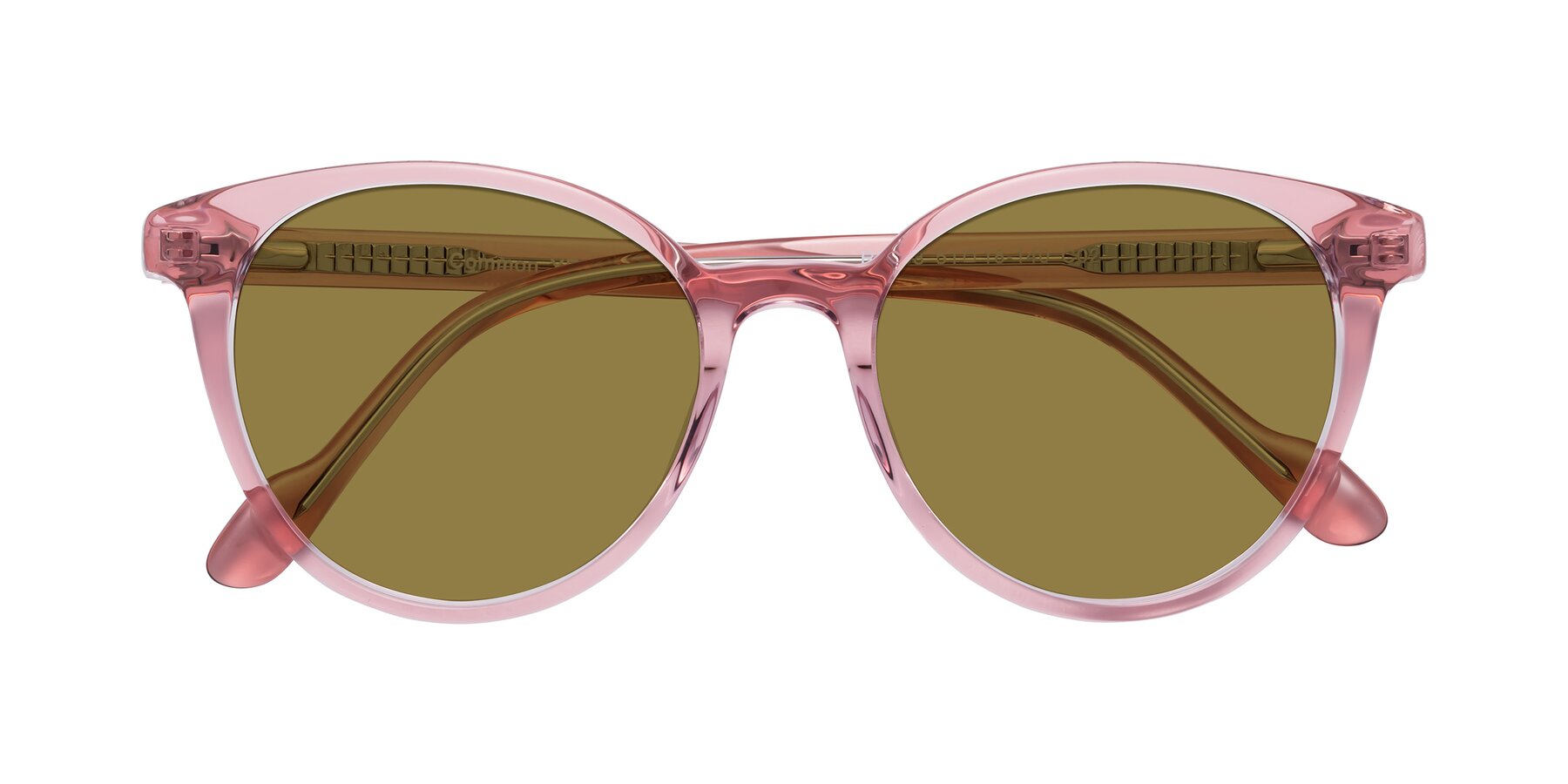 Folded Front of Common in Pink with Brown Polarized Lenses