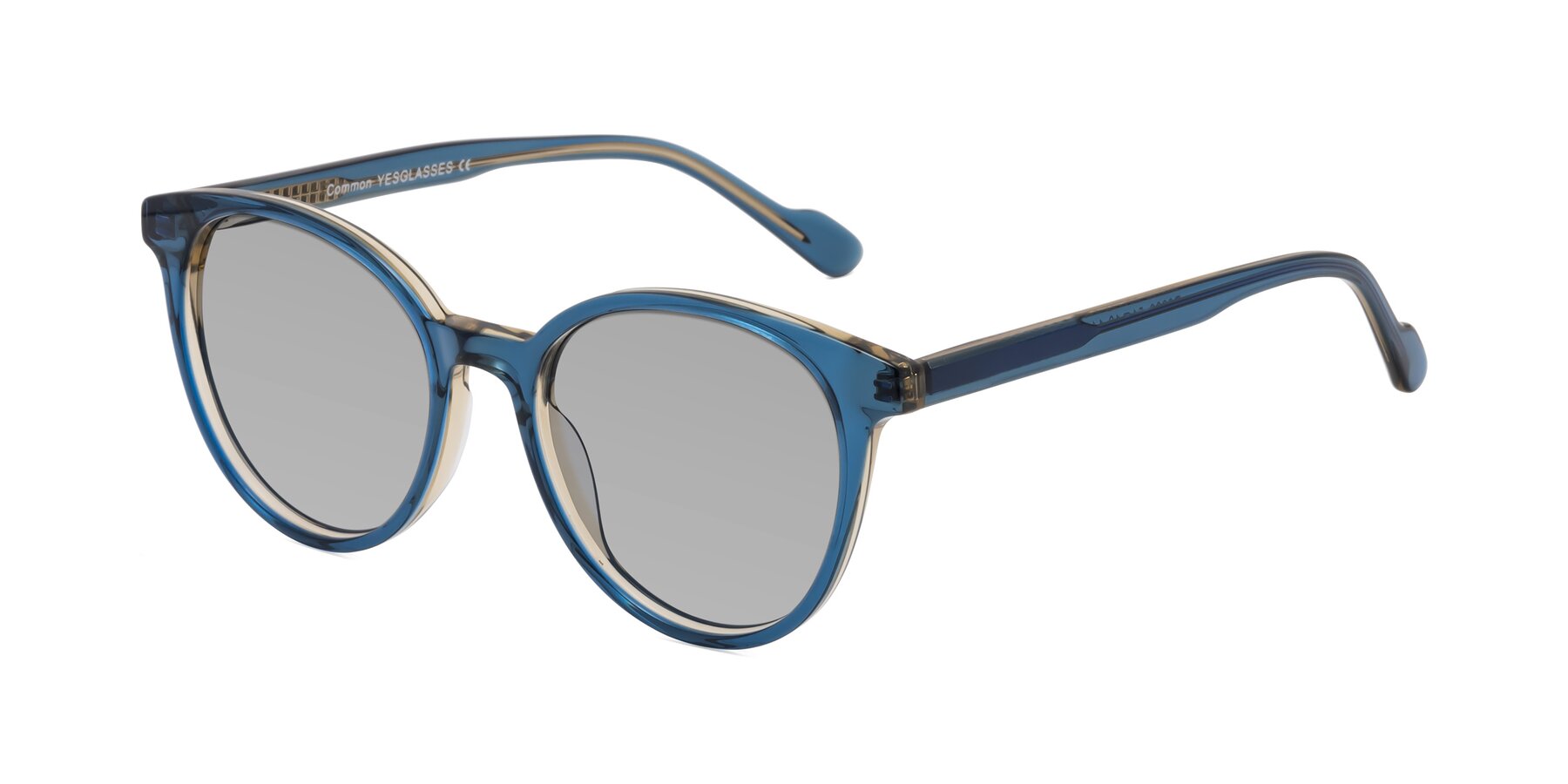 Angle of Common in Blue with Light Gray Tinted Lenses