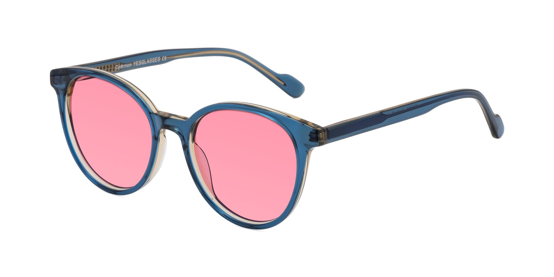 Angle of Common in Blue with Pink Tinted Lenses