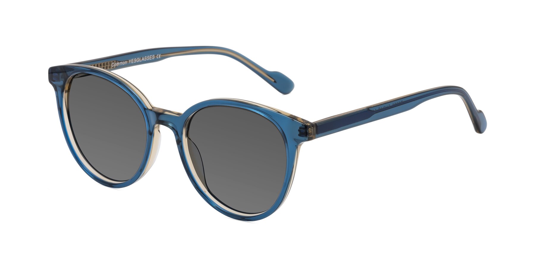 Angle of Common in Blue with Medium Gray Tinted Lenses