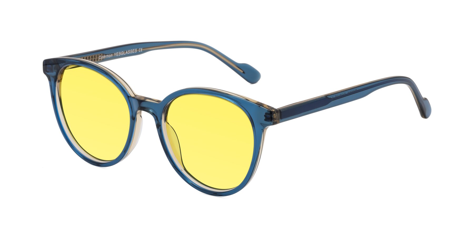 Angle of Common in Blue with Medium Yellow Tinted Lenses