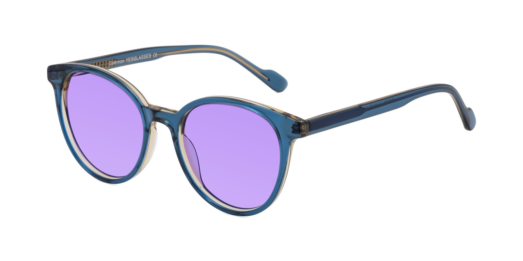 Angle of Common in Blue with Medium Purple Tinted Lenses