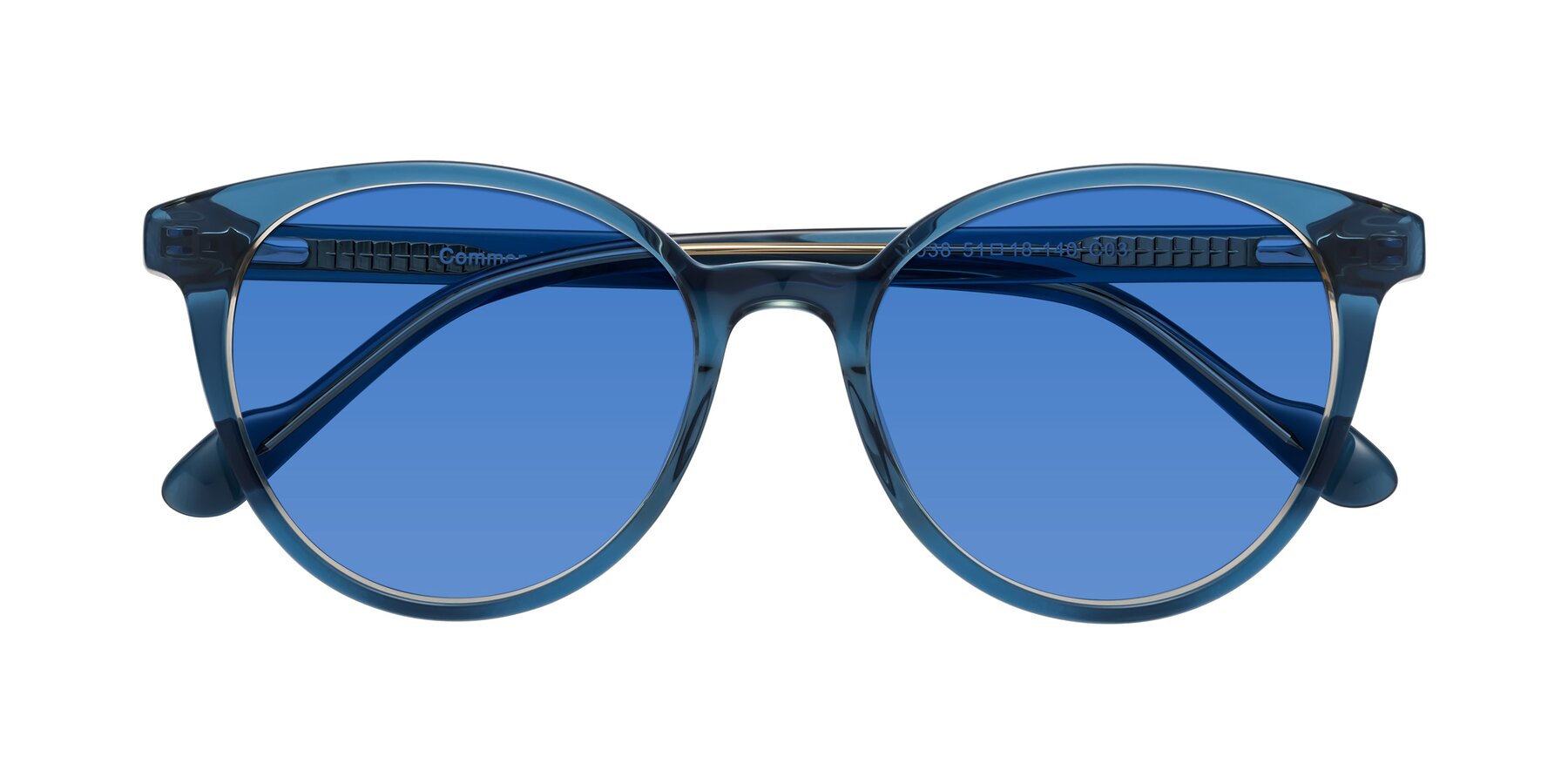 Folded Front of Common in Blue with Blue Tinted Lenses