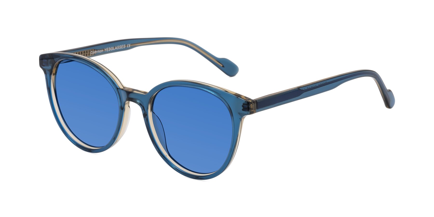 Angle of Common in Blue with Blue Tinted Lenses