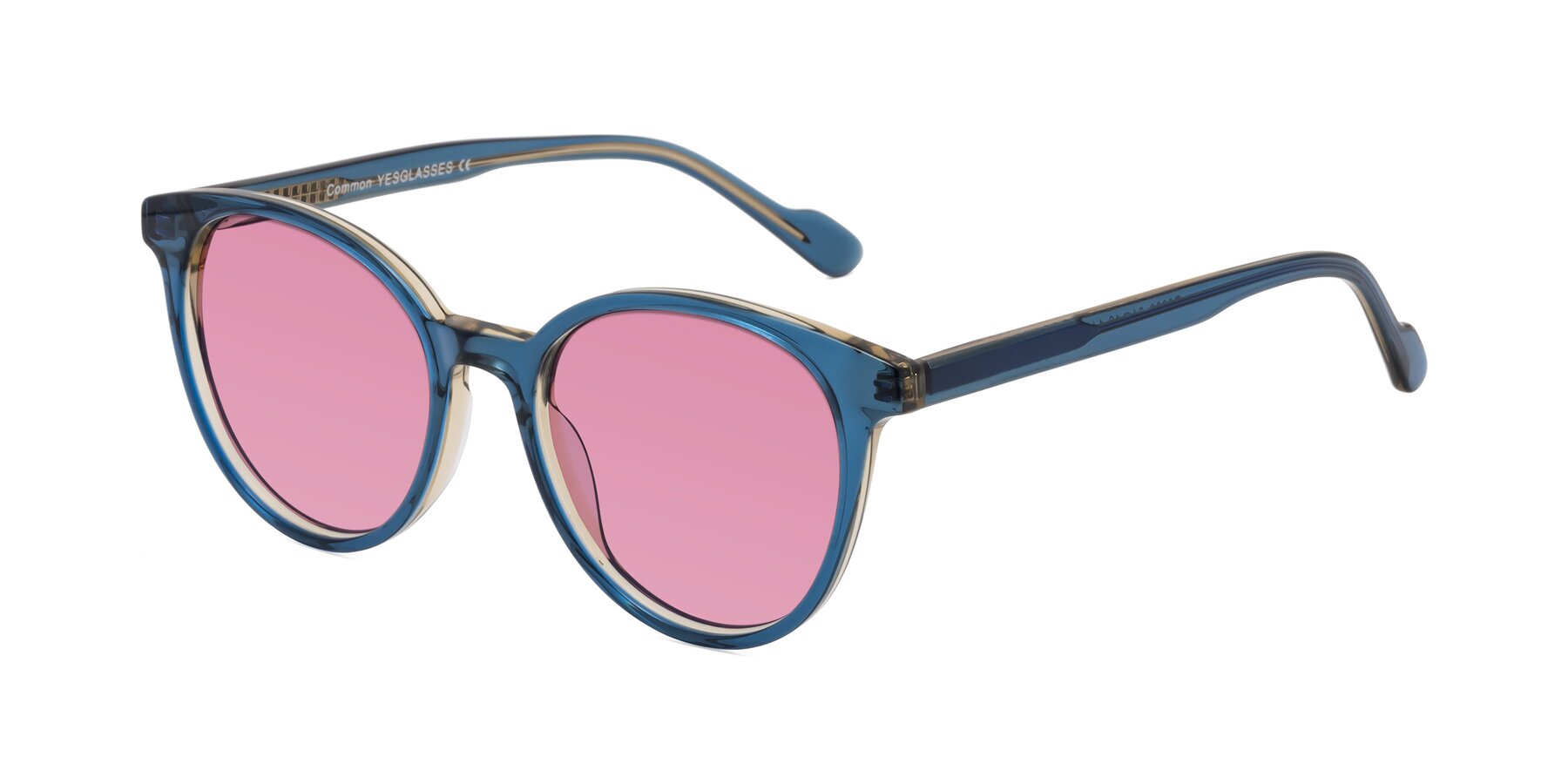 Angle of Common in Blue with Medium Wine Tinted Lenses