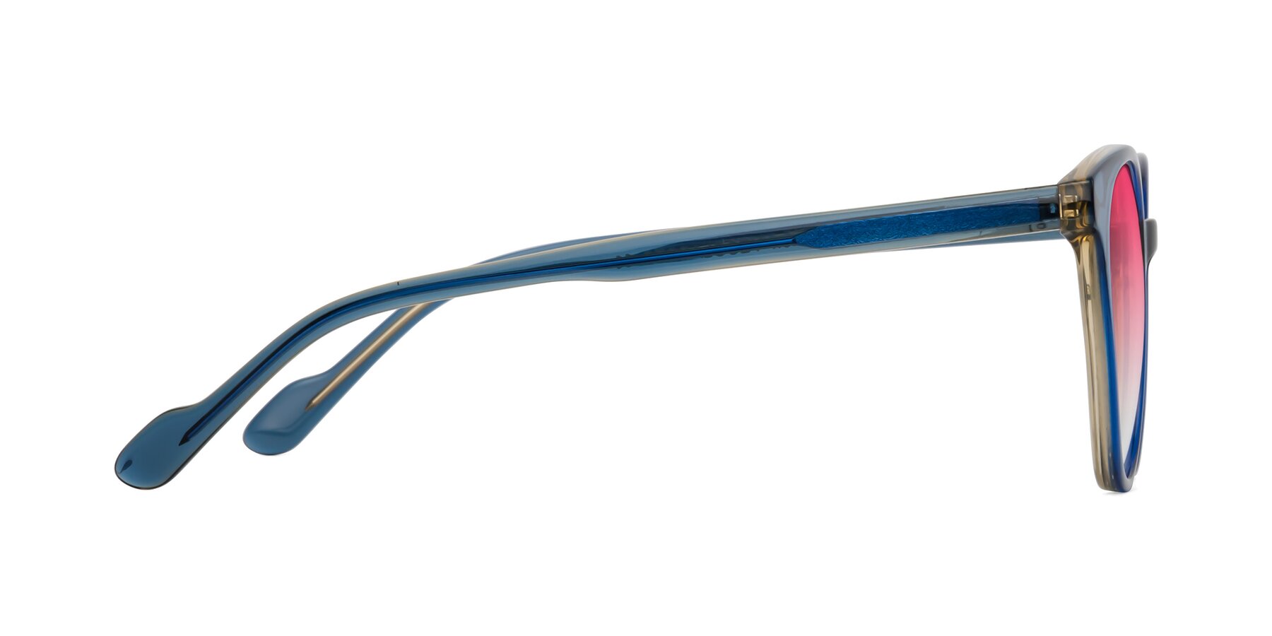 Side of Common in Blue with Pink Gradient Lenses