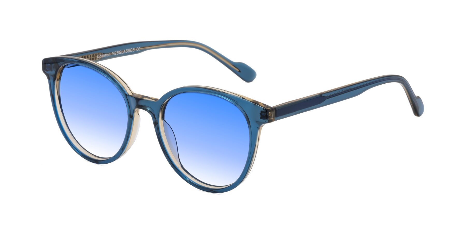 Angle of Common in Blue with Blue Gradient Lenses