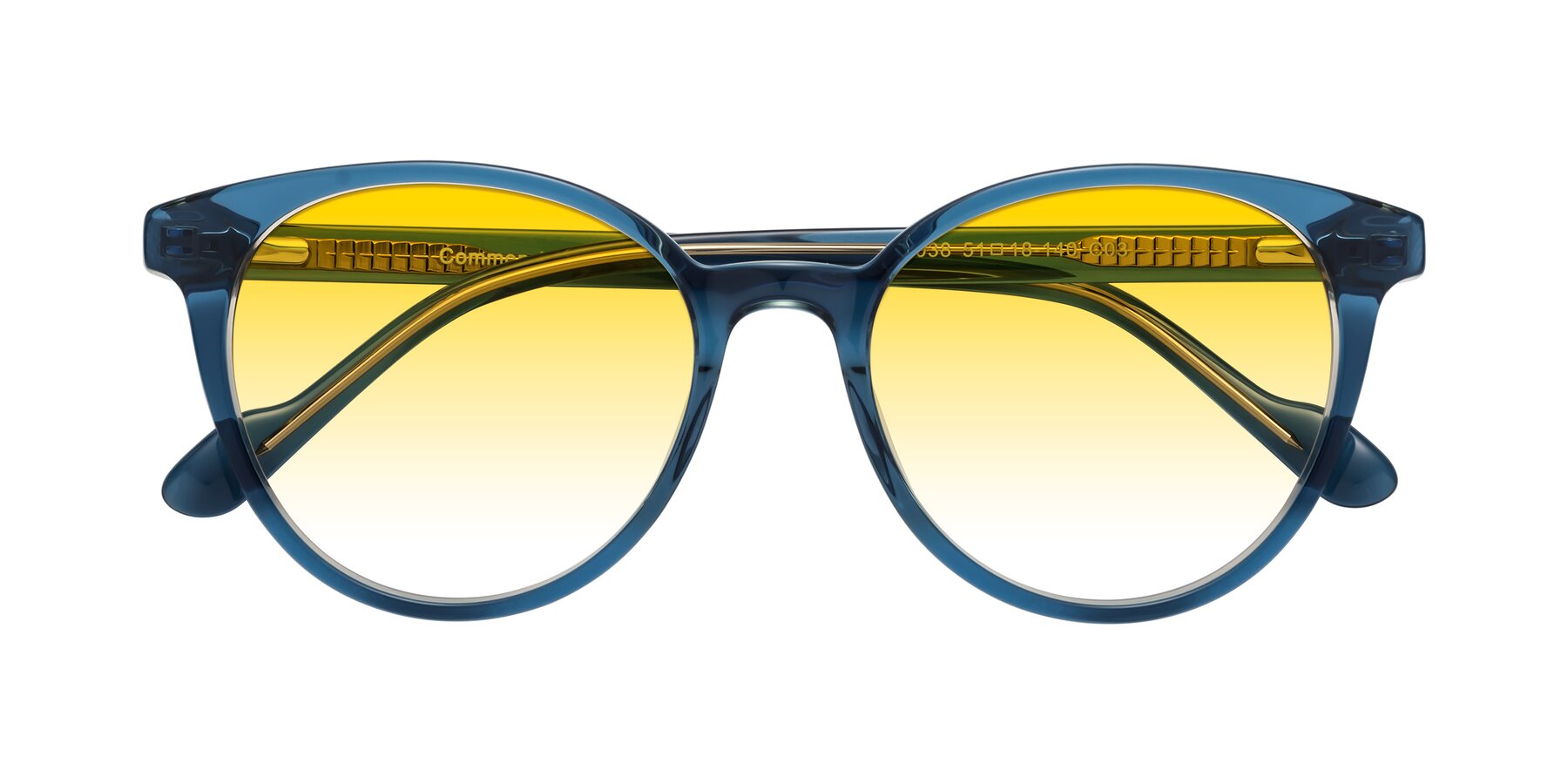 Folded Front of Common in Blue with Yellow Gradient Lenses