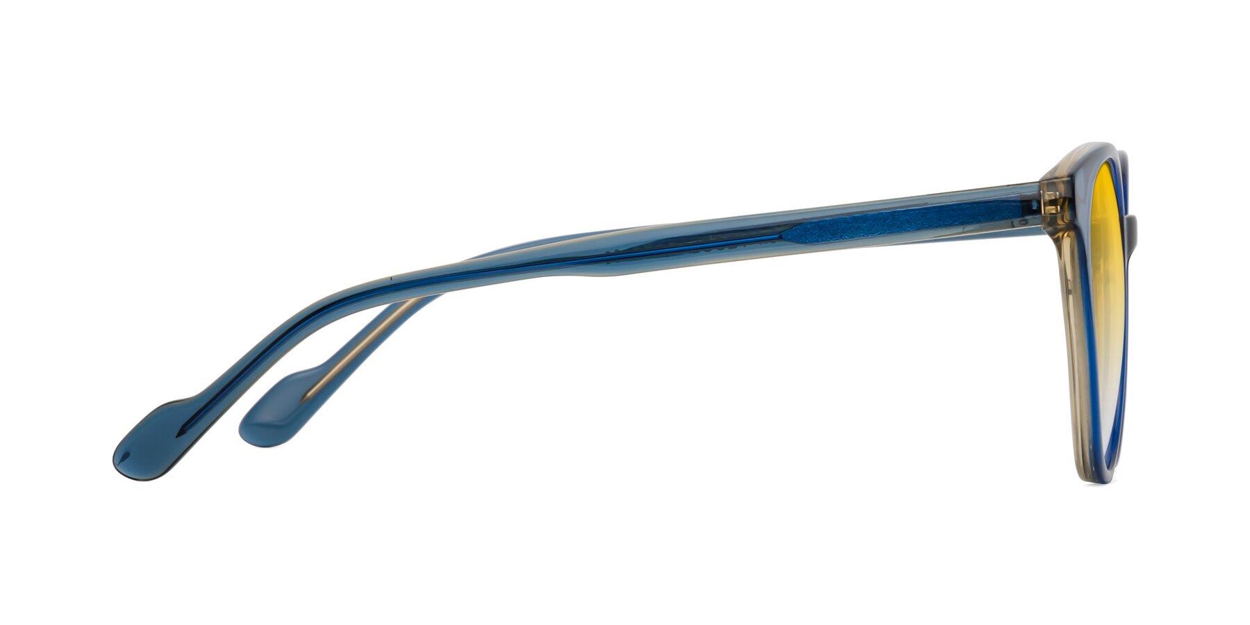 Side of Common in Blue with Yellow Gradient Lenses