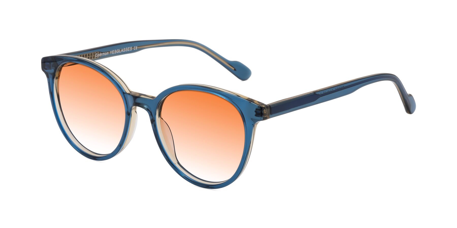 Angle of Common in Blue with Orange Gradient Lenses