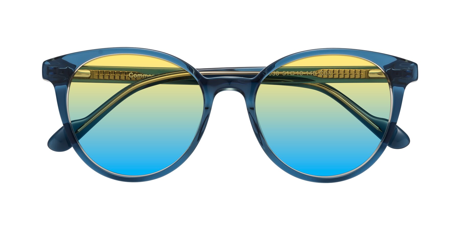 Folded Front of Common in Blue with Yellow / Blue Gradient Lenses