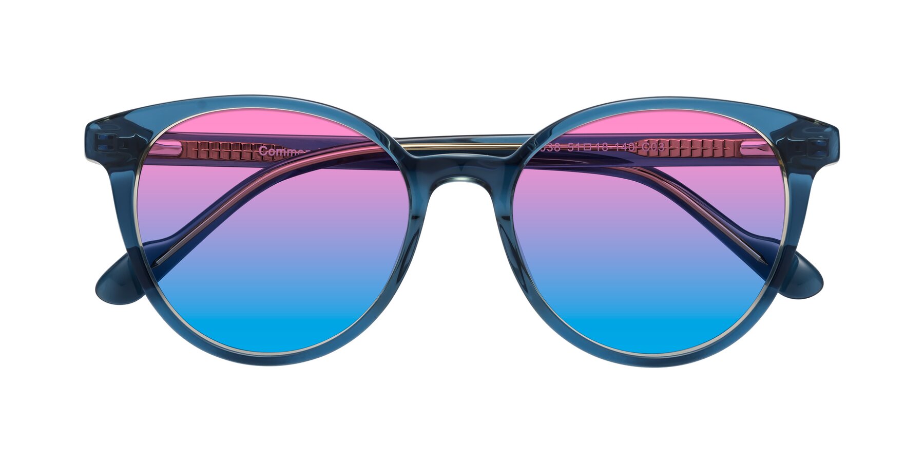 Folded Front of Common in Blue with Pink / Blue Gradient Lenses