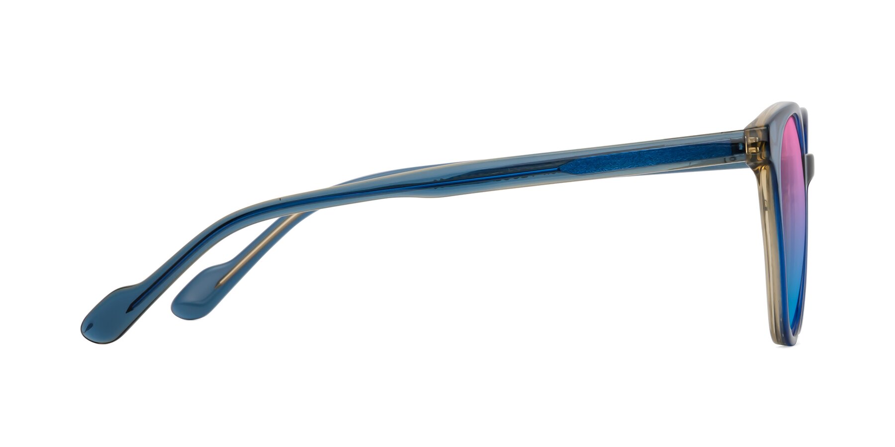 Side of Common in Blue with Pink / Blue Gradient Lenses