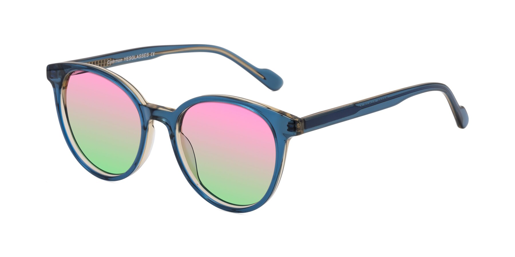 Angle of Common in Blue with Pink / Green Gradient Lenses