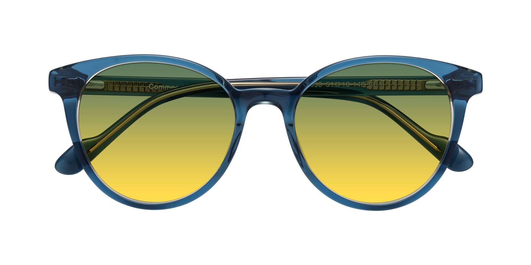 Folded Front of Common in Blue with Green / Yellow Gradient Lenses