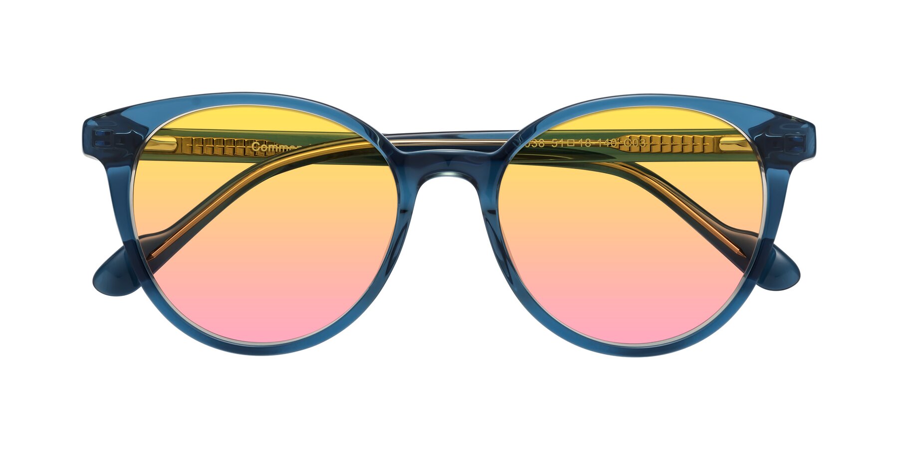 Folded Front of Common in Blue with Yellow / Pink Gradient Lenses