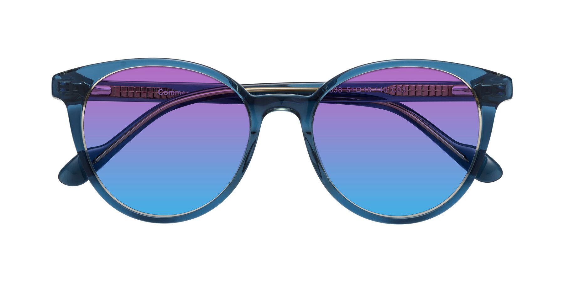 Folded Front of Common in Blue with Purple / Blue Gradient Lenses