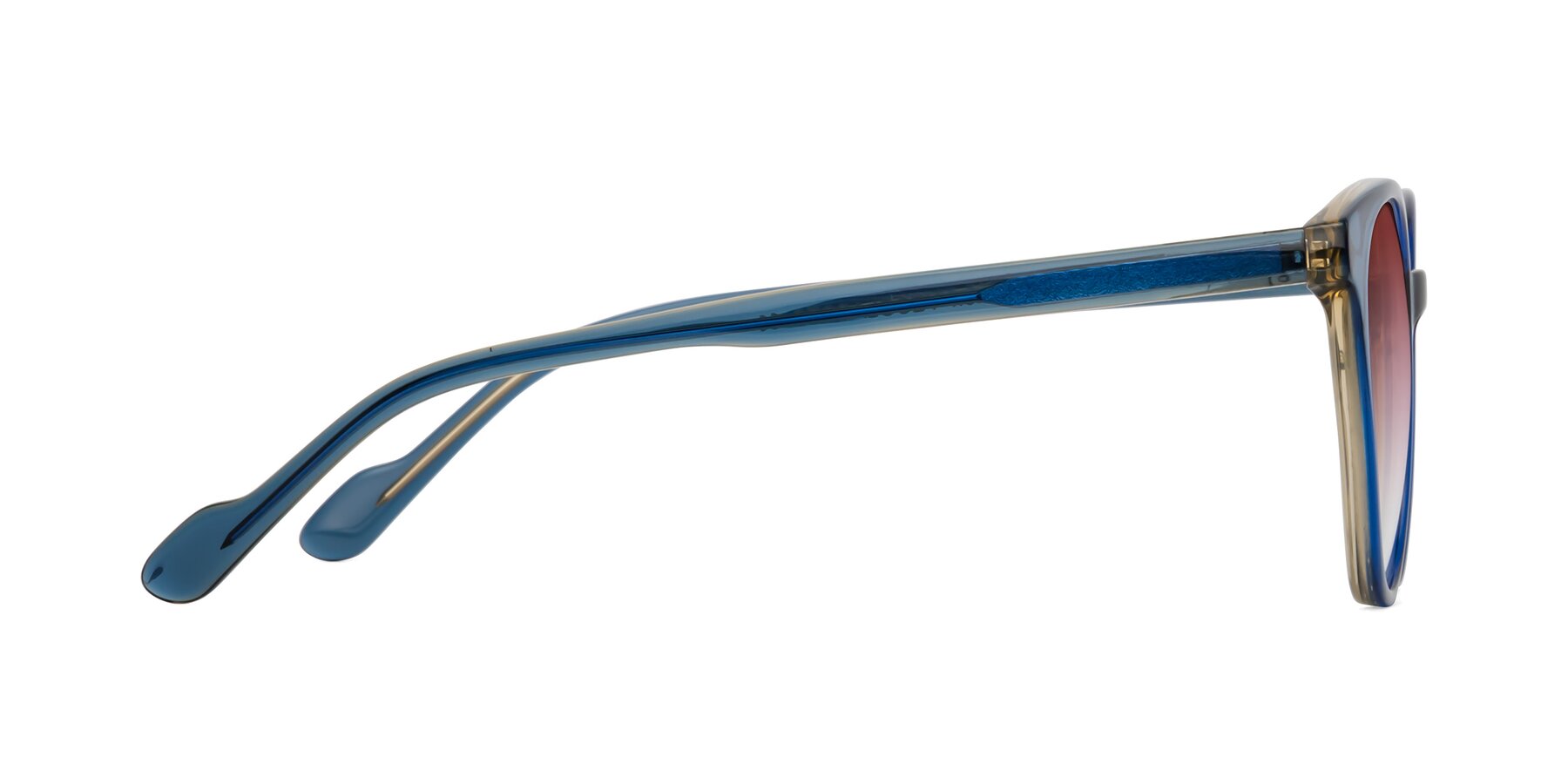 Side of Common in Blue with Garnet Gradient Lenses